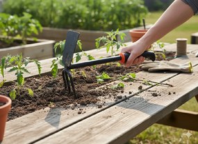 Garden Line OBOUSTRANNÁ MOTYKA 29 x 6,4 x 18 CM ČIERNA