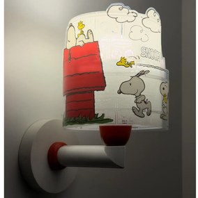 Dalber 76309 - Detská nástenná lampa SNOOPY 1xE27/15W/230V biela/červená