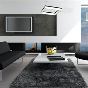 Závesné LED svietidlo Nero, 1x LED 32w, 4000k, b