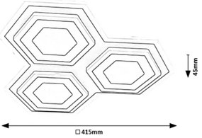 Rabalux 71115- LED Stmievateľné stropné svietidlo BITSI LED/72W/230V 3000/6000K+DO