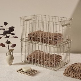 Ferm Living Úložný kôšík CALA 36 cm sada 2 ks kašmírová železo