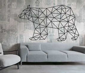 SENTOP Vyrezávaný obraz na stenu medveď PR0241 čierny: Prírodná preglejka - Topoľ  natural 40 x 23 cm 3848-40972 PR0241 HEU+