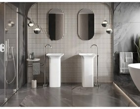 Mexen Ria, voľnestojace umývadlo z konglomerátu 45x45x83 cm, biela matná, 26584500