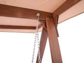 ADELAIDA drevená záhradná hojdačka - taupe