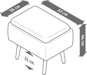 Taburetka s úložným priestorom