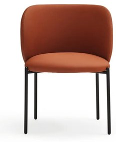 Oranžové čalúnené jedálenské kreslá v súprave 2 ks Mogi – Teulat