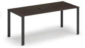 Stôl INFINITY 1800 x 900 x 750, wenge + stolná zásuvka TYP II, čierna