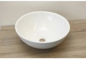 Umývadlo na dosku Sanox Syros sanitárna keramika biela 40x40x15,5 cm
