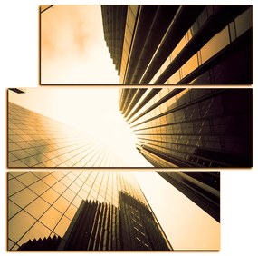 Obraz na plátne - Perspektíva mrakodrapu - štvorec 3252FD (105x105 cm)