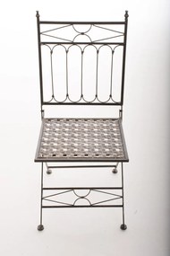 Kovová skladacia stolička Asina - Bronzová