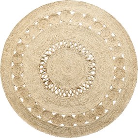 Ručne viazaný kusový koberec Zora J 29 Natural kruh, 180x180 (priemer) kruh, béžová, chodba / predsieň, Diamond Carpets India