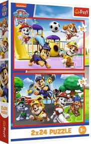 Trefl Puzzle 2x24 Paw Patrol: Psí deň plný zábavy