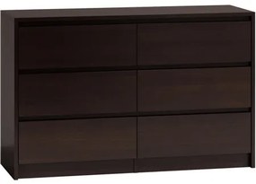 Komoda 6 zásuviek 120 cm Wenge