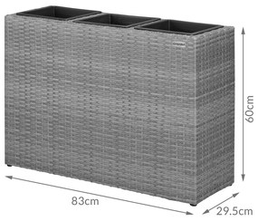 InternetovaZahrada Kvetináč 83x30,5x60cm - šedý