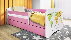XXXLutz POSTEĽ PRE DETI A MLÁDEŽ 80/160 cm, biela, pink MID.YOU - Detské izby - 002142000280