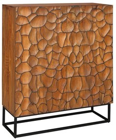 Dizajnová vysoká komoda Ladarius 120 cm hnedé mango