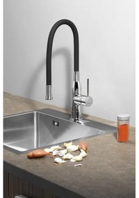 Sapho - Drezová batéria s flexibilným ramienkom SILI čierna/lesklý chróm