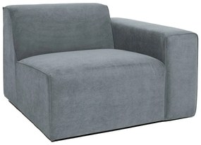 Sivý menčestrový modul pohovky (pravý roh) Sting – Scandic