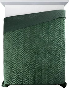 Dekorstudio Zamatový prehoz na posteľ LUIZ 6 v tmavozelenej farbe Rozmer prehozu (šírka x dĺžka): 170x210cm