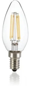 Ideal Lux I188928 LED žiarovka vláková E14 4W, 430lm, 3000K, priehľadná, sviečka, stmievateľná