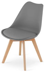 Set dvoch jedálenských stoličiek MARK - grafitové (hnedé nohy) 2ks