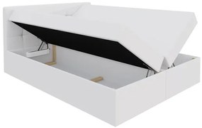 Manželská posteľ Boxspring 180 cm Cinara (ekokoža soft 017 (biela). Vlastná spoľahlivá doprava až k Vám domov. 1054108