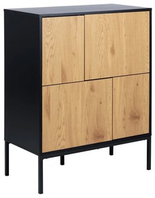 Béžová;čierna Príborník Seaford  103 × 80 × 40 cm ACTONA