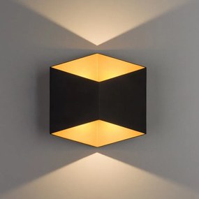 Vonkajšie nástenné svietidlo Nowodvorski TRIANGLES LED BLACK-GOLD 8141