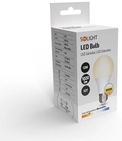 SOLIGHT LED žiarovka klasický tvar A60 12W, E27, 3000K, 270 °, 1020lm