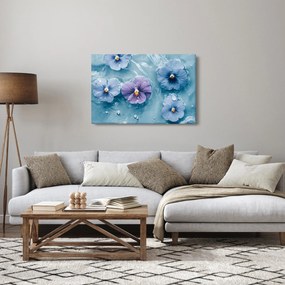 Obraz - Fialky vo vode (90x60 cm)