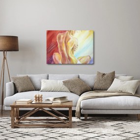 Obraz odpočívajúce ženy, olejomaľba (70x50 cm)