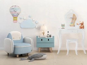 Detský toaletný stolík na maľovanie v bielej farbe