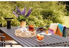 Čierna LED stmievateľná stolová lampa s kovovým tienidlom (výška 28 cm) BringMe – Hübsch