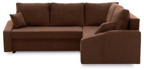 Rohová rozkladacia sedacia súprava GRANDE PLUS - color mikro Pravá Hnedá
