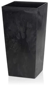 PLASTOVÝ KVETINÁČ PORTO 46X25X25 CM IMITÁCIA BETÓNU ČIERNA