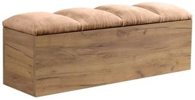 Lavica vo svetloružovej a prírodnej farbe Kumo – Bobochic Paris