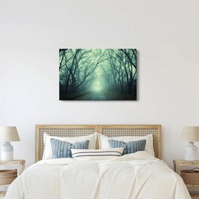 Obraz - Cesta s alejou stromov (90x60 cm)