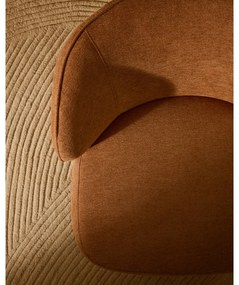 Ženilkové kreslo v terakotovej farbe Ulit – Kave Home