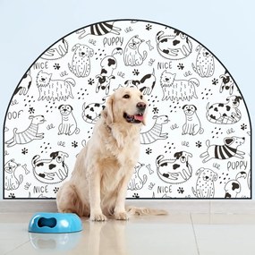 PIPPER. Ochranná textilná nálepka na stenu - Oblúk - Veselé psy Veľkosť: 120x96cm, Motív: bez mena