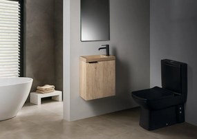 Sapho Sapho, AGOS betónové umývadlo 40x22cm, ľavé/pravé, piesková lesklá, AS40014