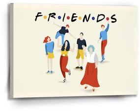 Sablio Obraz Seriál Priatelia FRIENDS Postavy - 90x60 cm