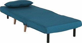 KONDELA Farido rozkladacie kreslo tyrkysová / dub