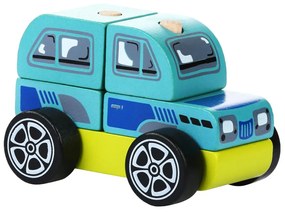 CUBIKA 13180 Terénne vozidlo - drevené puzzle 5 dielov