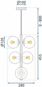 Stropní svítidlo Shine černé