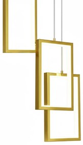 Toolight Toolight, LED závesné svietidlo 42W, 3000K, 3500lm, LHJ090-7CP, zlatá, OSW-50065