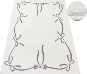 Koberec Lima M181B krémový / fialový