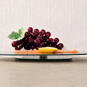 Sklenený otočný servírovací podnos Ema, (fi) 35,5 cm