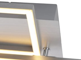 Stropné svietidlo obdĺžnikové oceľové 3-stupňové stmievateľné - Plazas Novo