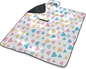 Sablio Plážová deka Farebné trojuholníčky: 200x140 cm