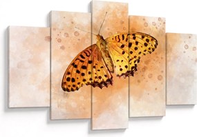 Obraz - Oranžový motýľ, aquarel (150x105 cm)